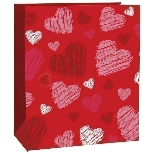 Geschenksackerl Rote Herzen
