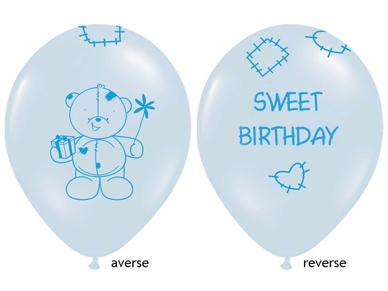 Luftballon Sweet Birthday Blau