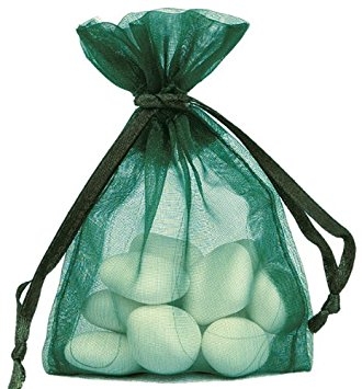 Organzasäckchen 10 Stück Dunkelgrün China