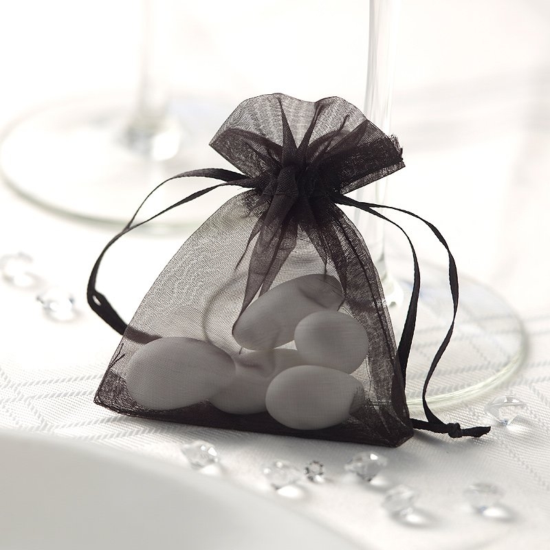 Organzasäckchen 10 Stück Schwarz Nevity