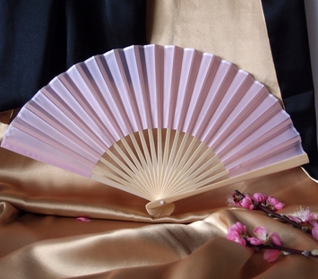 Seidenfächer Rosa