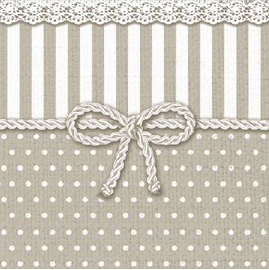 Servietten Masche Taupe / Lunch