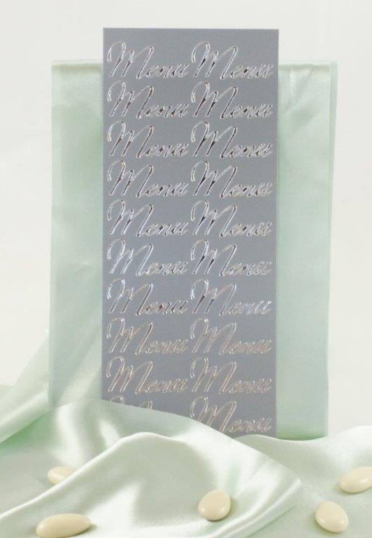 Sticker Menü Silber