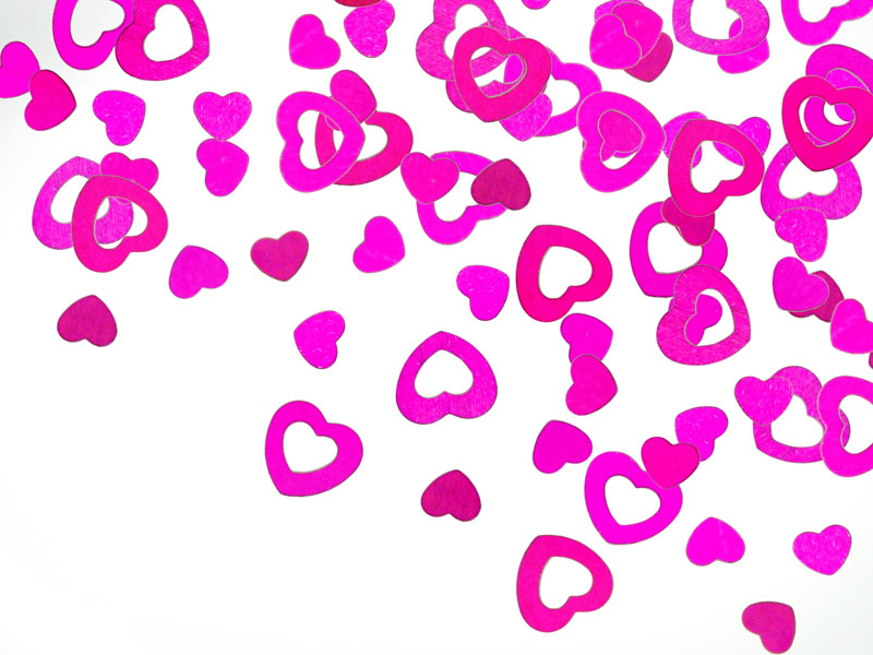 Streuteile Herzen bunt Pink