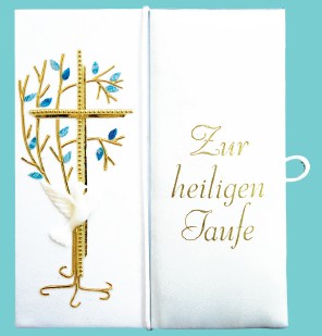Taufbrief Lebensbaum Edel Blau