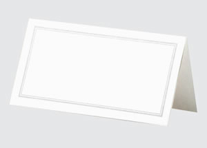 Tischkarte Simple Silber