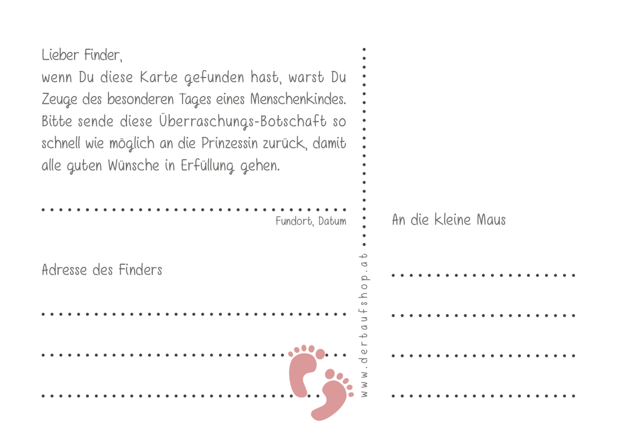 Ballonflugkarten Mädchen