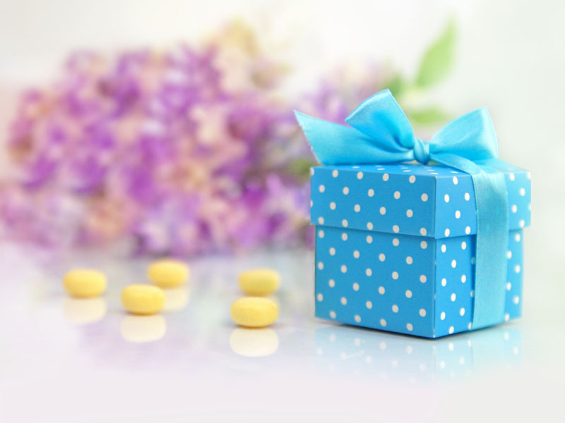 Gastgeschenkbox Blau