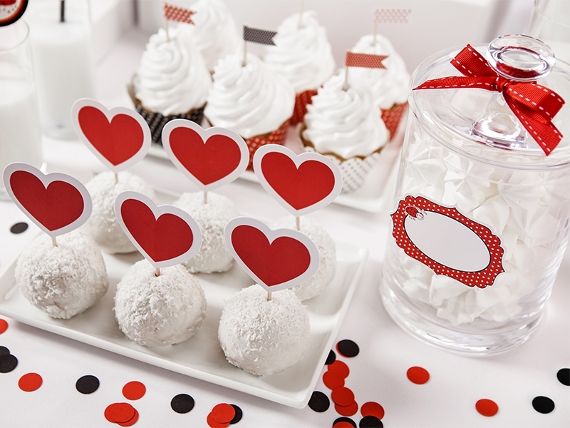 Konfetti Rot-Schwarz