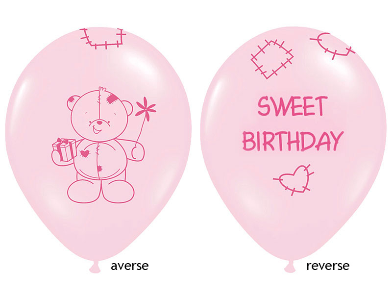 Luftballon Sweet Birthday Rosa