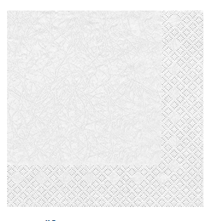 Servietten Modern Weiß