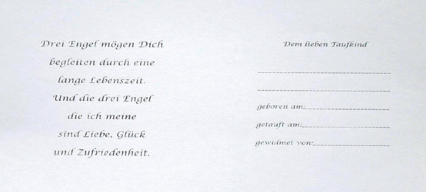 Taufbrief Lebensbaum Edel Blau