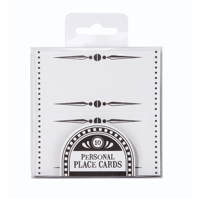 Tischkarte Schwarz/Weiß