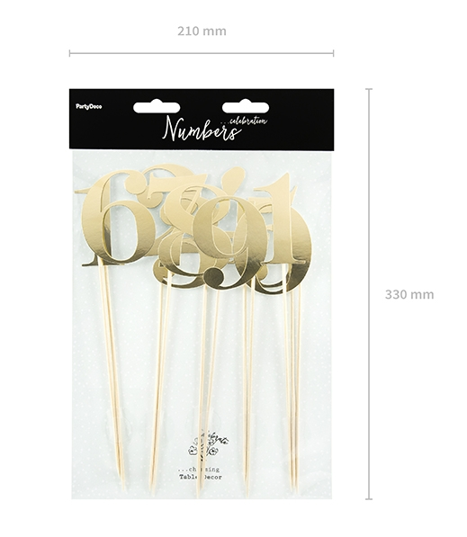 Tischnummern Gold