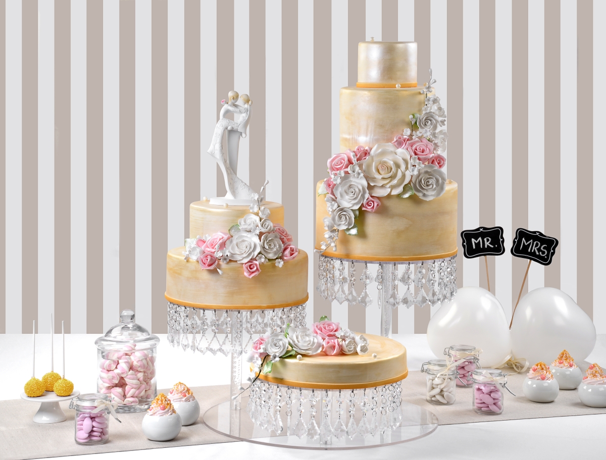 Torten- und Canapéständer Kristalle