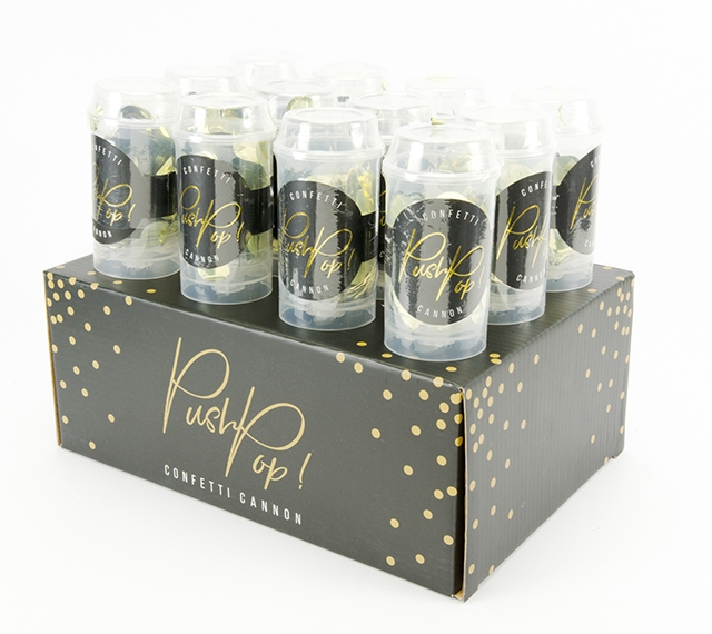 Konfetti-Popper Gold