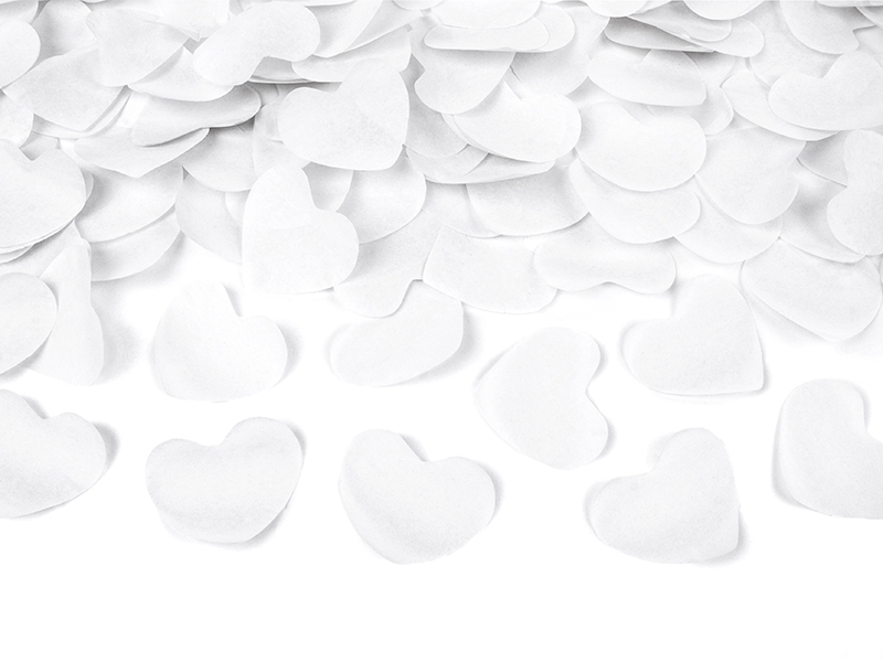 Konfettikanone White Hearts