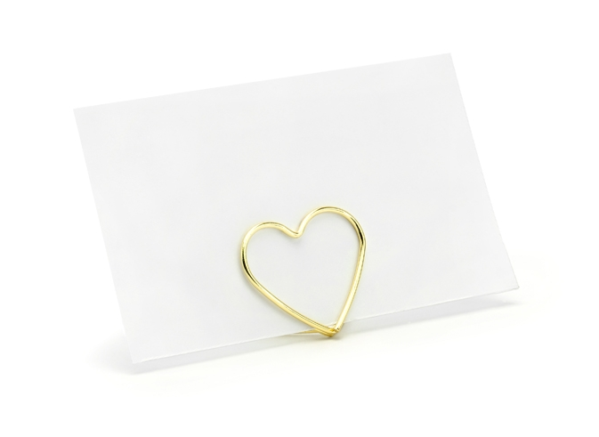 Tischkartenhalter Herz Gold