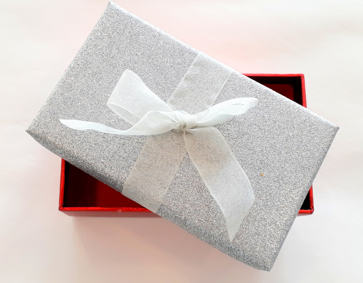 Geschenkbox Silber