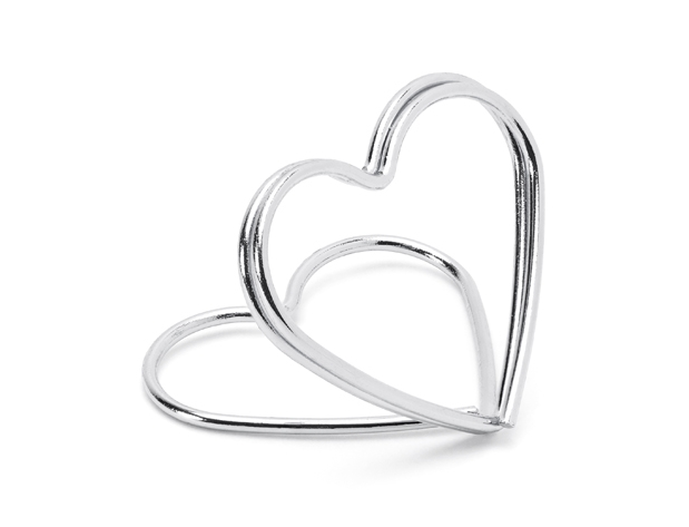 Tischkartenhalter Herz Silber