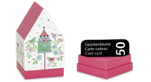 Geldgeschenkbox Häuschen Pink