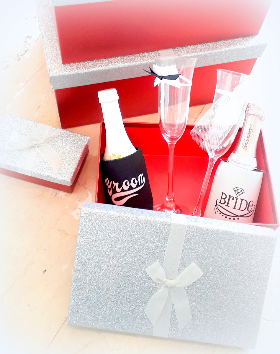 Geschenkbox Silber 31 x 21 14 cm