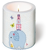 Kerze blauer Elefant