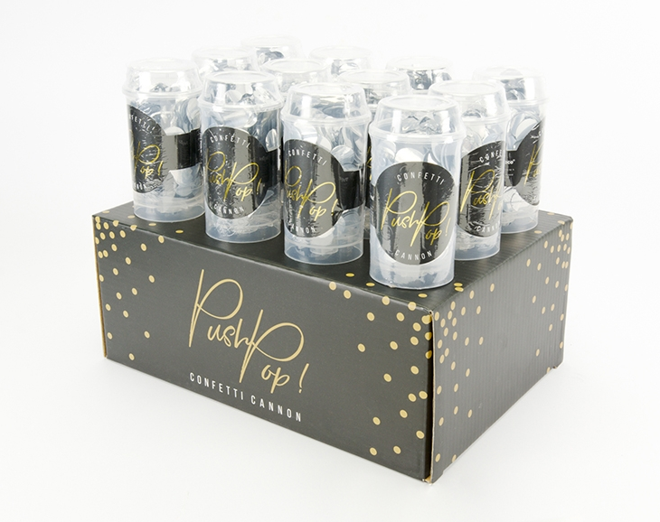 Konfetti-Popper Silber