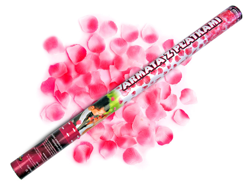 Konfettikanone groß Rosa