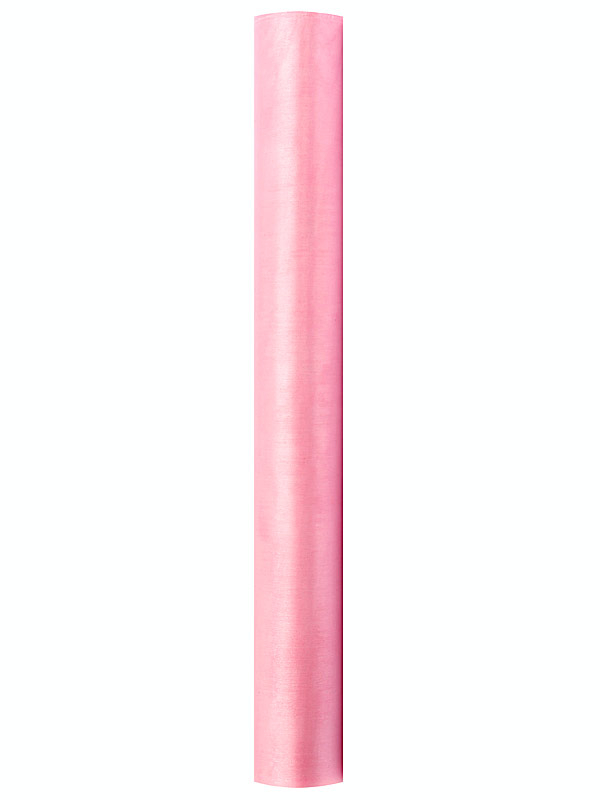 Organzaläufer breit 36 cm x 9 M Rosa 081J