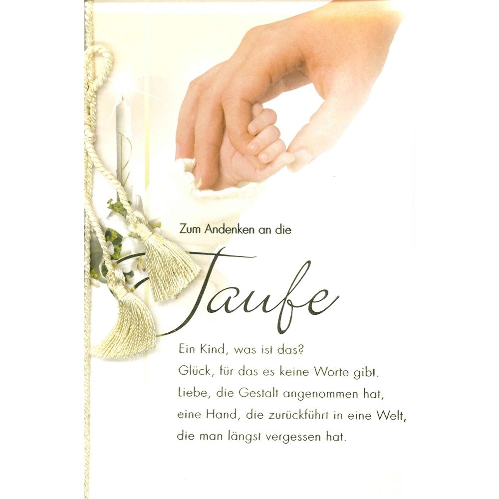 Patenbrief Zum Andenken an die Taufe