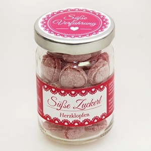 Rote Herzzuckerl Herzklopfen