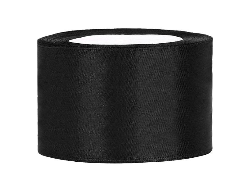 Satinband 38mm Schwarz - 010