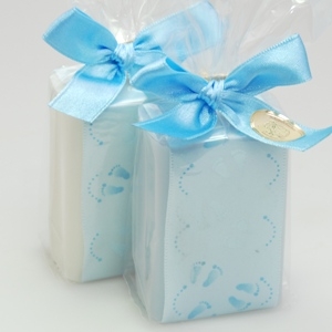 Seife Fußabdrücke Blau