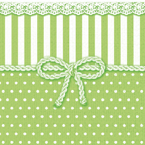 Servietten Masche Hellgrün / Cocktail