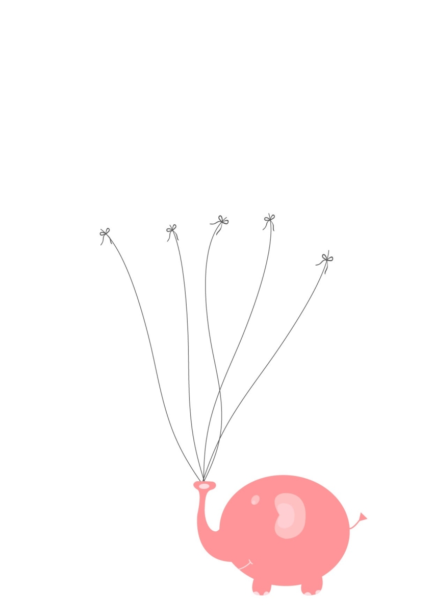 Taufbaum rosa Elefant