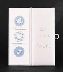 Taufbrief Fische Blau