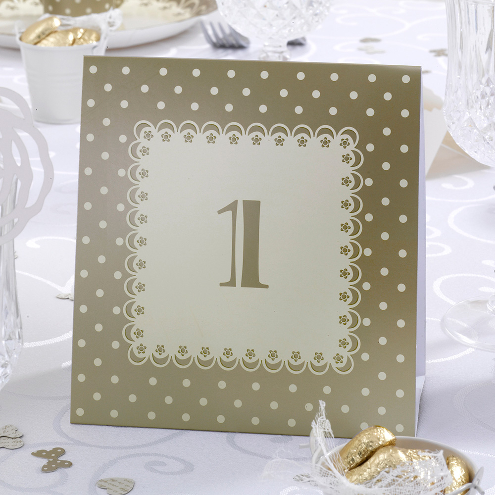 Tischnummer Chique Gold