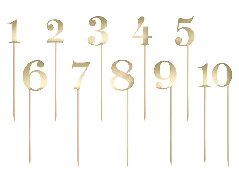 Tischnummern Gold
