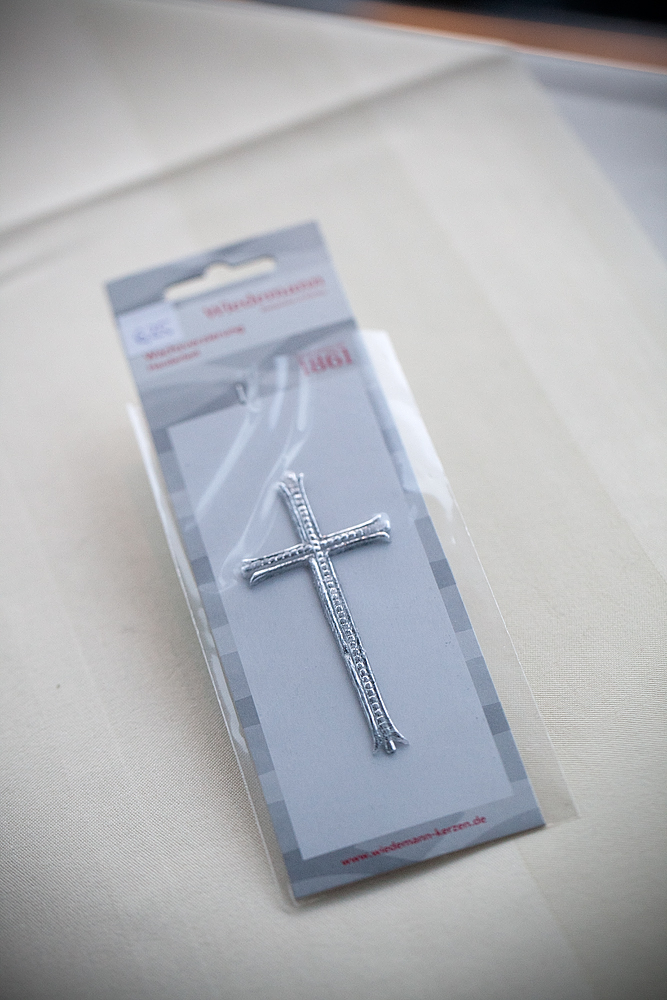 Wachskreuz Silber